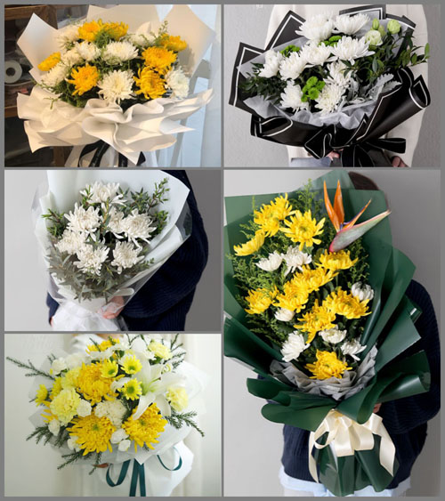 江苏泰州兴化市荻垛镇白事花束代送
